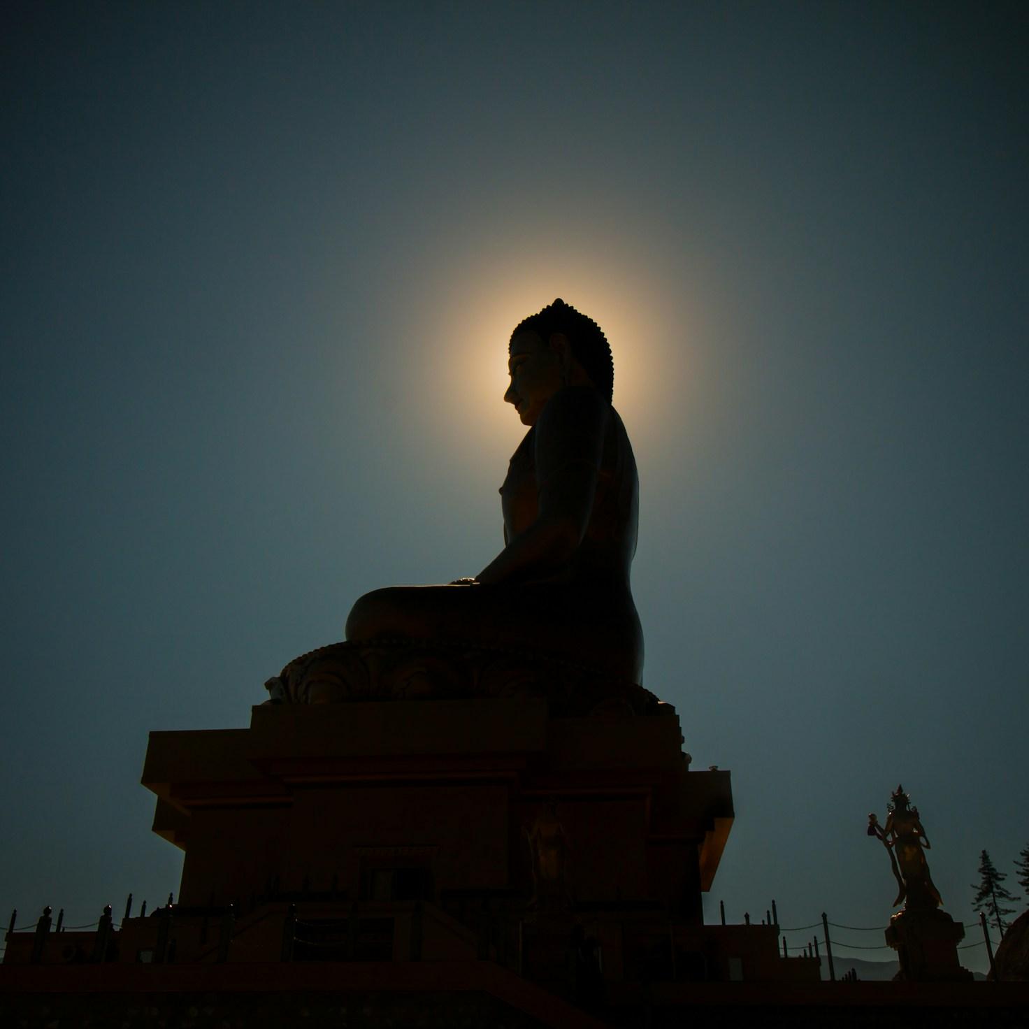 Meditation practice space with cushions arranged in circle